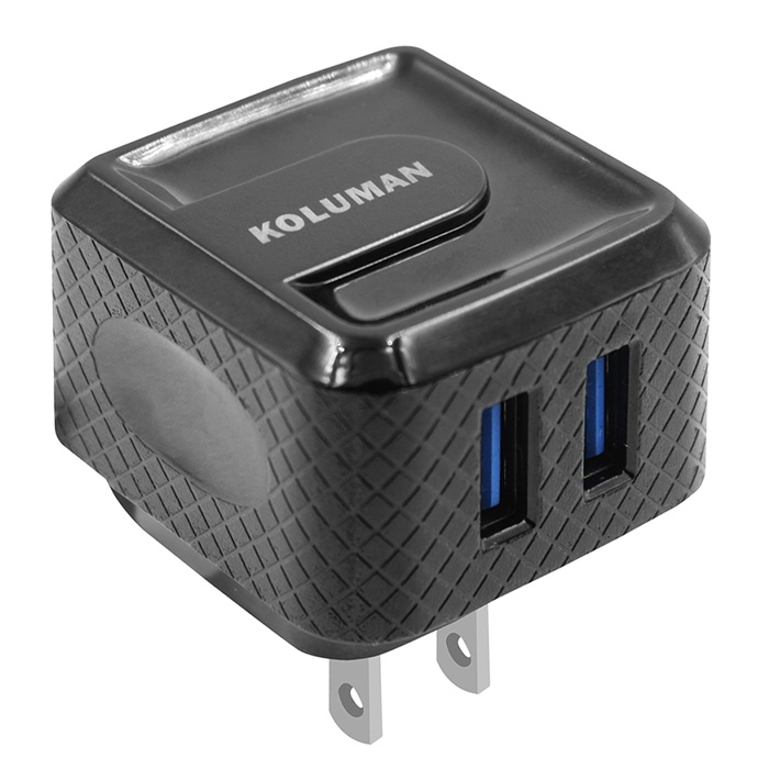 رنگ مشکی شارژر همراه 18W کلومن مدل Quick Charger USB3 KC-H405