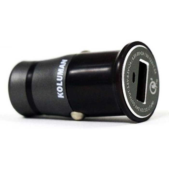 نمای کناری شارژر فندکی کلومن 3 آمپر مدل KC-C705 Car Charger QC 3.0