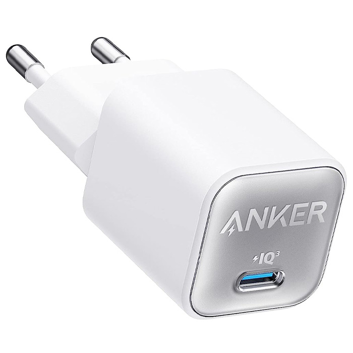 رنگ سفید شارژر همراه 30W انکر مدل Charger GaN Nano 3 511 A2147G21