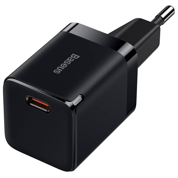 رنگ مشکی شارژر همراه 30W بیسوس مدل GaN3 Fast Charger 1C CCGN010101