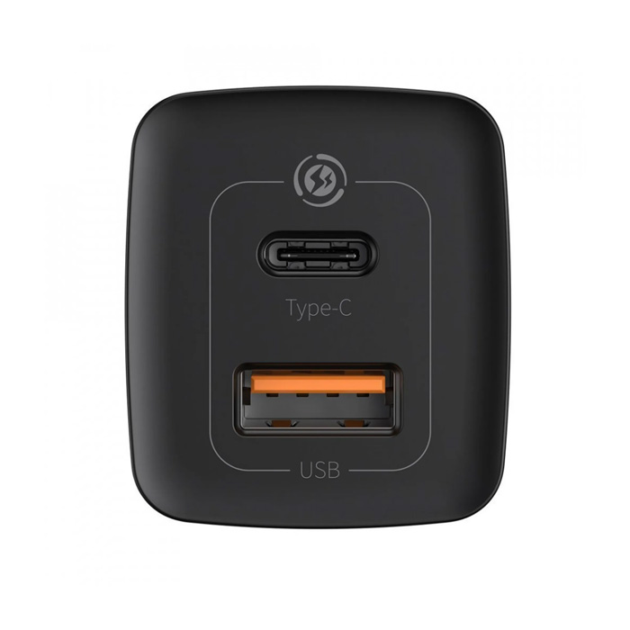درگاه‌های شارژ شارژر همراه 65W بیسوس مدل GaN2 Lite Quick Charger USB-C + USB3 CCGAN2L-B01