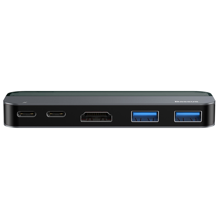 نمای درگاه های هاب بیسوس 5 پورت USB-C مدل Transparent Series Multifunctional CAHUB-TD0G
