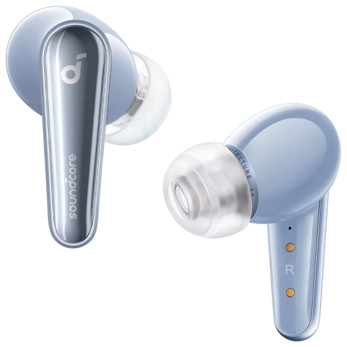 نمای گوشی‌های هندزفری بلوتوثی انکر مدل SoundCore Liberty 4 A3953 در رنگ آبی