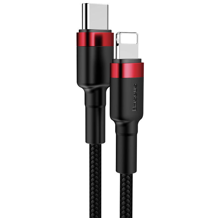 کابل بیسوس Lightning به USB-C مدل Cafule CATLKLF-G1 با طول 1 متر در رنگ قرمز