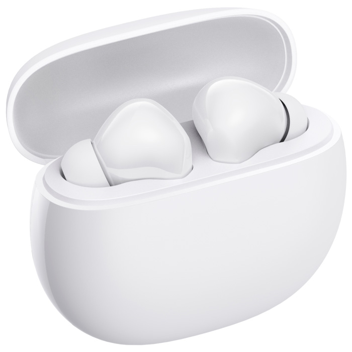 نمای کناری هندزفری بلوتوثی شیائومی مدل Redmi Buds 4 Active M2232E1 در رنگ سفید