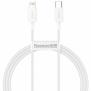 رنگ سفید کابل بیسوس 20 واتی Lightning به USB-C مدل Superior Series CATLYS-A01 با طول 1 متر