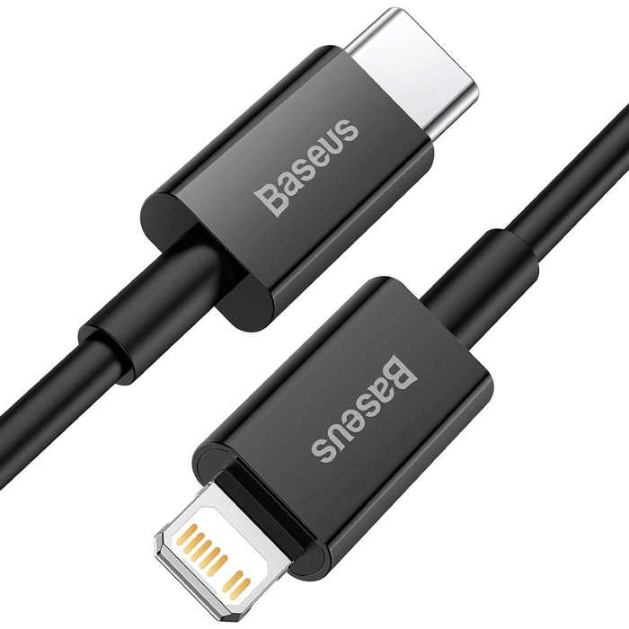کابل بیسوس 20 واتی Lightning به USB-C مدل Superior Series CATLYS-A01 با طول 1 متر در رنگ مشکی