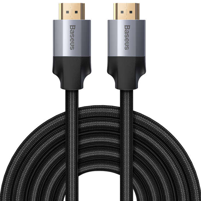 رنگ مشکی کابل HDMI بیسوس مدل Enjoyment Series 4KHD CAKSX-E0G با طول 5 متر