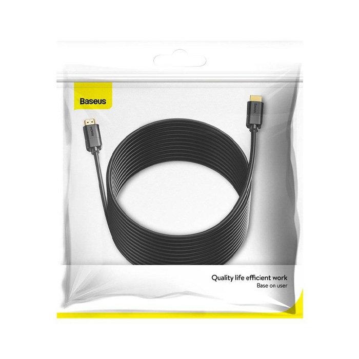 بسته‌بندی کابل HDMI بیسوس مدل High Definition Series 4K V2.0 CAKGQ-E01 با طول 8 متر