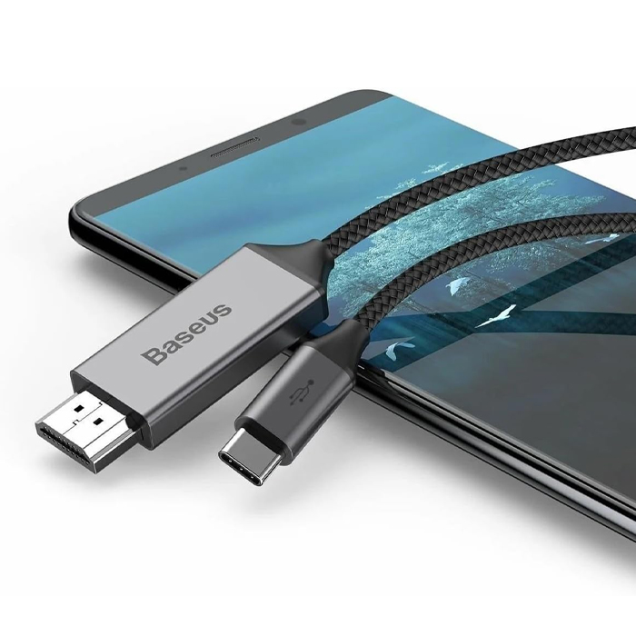 کابل تبدیل بیسوس USB-C به HDMI مدل High Definition Series Wkgq010001 با طول 1 متر