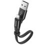 رنگ مشکی کابل بیسوس لایتنینگ مدل Nimble iP Portable CALMBJ-B01 با طول 23 سانتیمتر