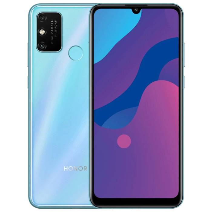 رنگ آبی گوشی موبایل آنر 9a با حافظه 64 گیگابایت و رم 3 گیگابایت