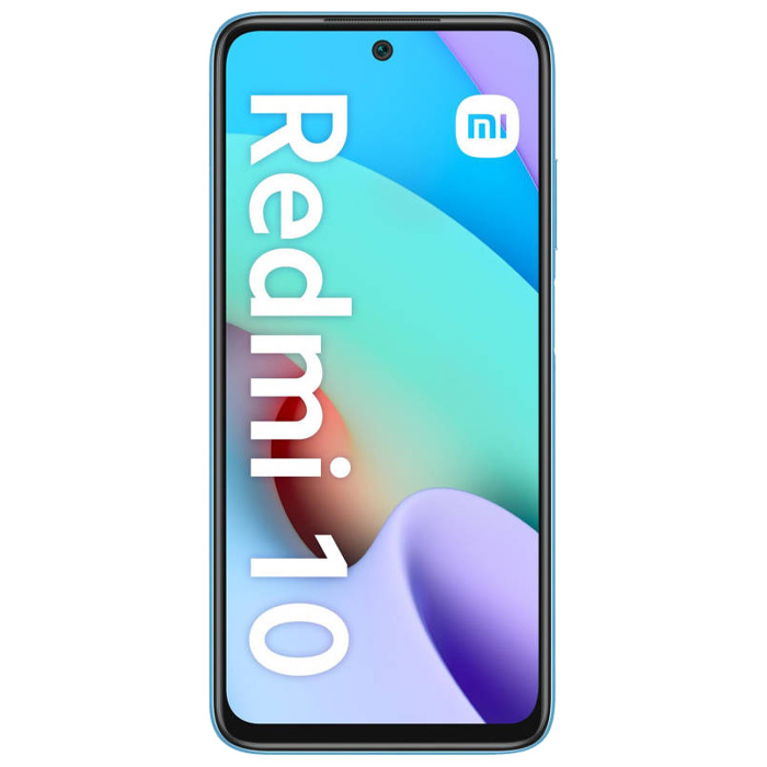 صفحه نمایش گوشی موبایل شیائومی Redmi 10 با حافظه 128 گیگابایت و رم 6 گیگابایت در رنگ آبی