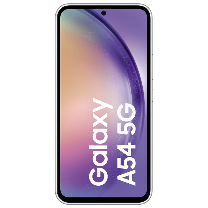 صفحه نمایش گوشی موبایل سامسونگ Galaxy A54 5G در رنگ سفید