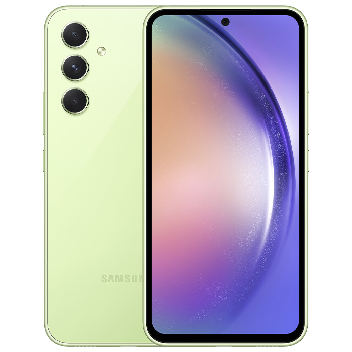 رنگ سبز لیمویی گوشی موبایل سامسونگ Galaxy A54 5G