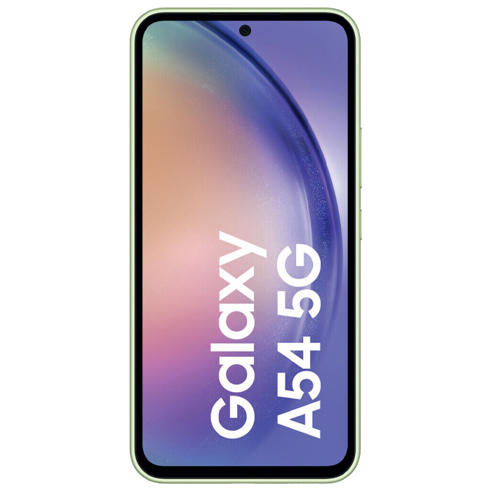صفحه نمایش گوشی موبایل سامسونگ Galaxy A54 5G در رنگ سبز لیمویی