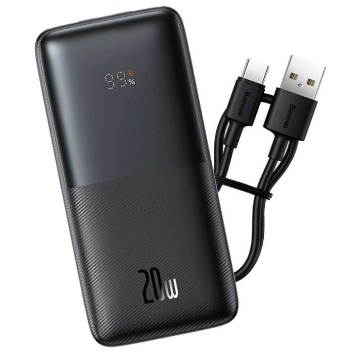 پاوربانک بیسوس 20W مدل PPBD040201 Bipow Pro به همراه کابل شارژ در رنگ مشکی