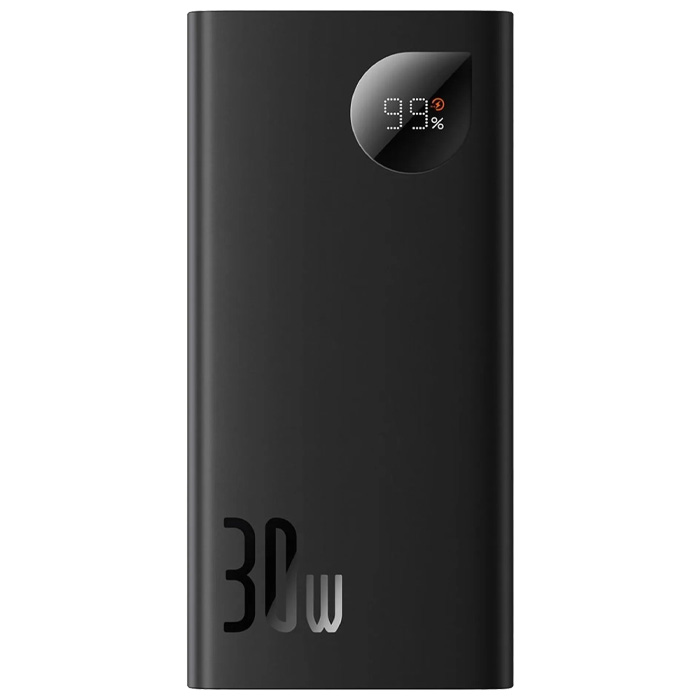 رنگ مشکی پاوربانک بیسوس 30W مدل PPAD040101 Adaman2 Digital Display
