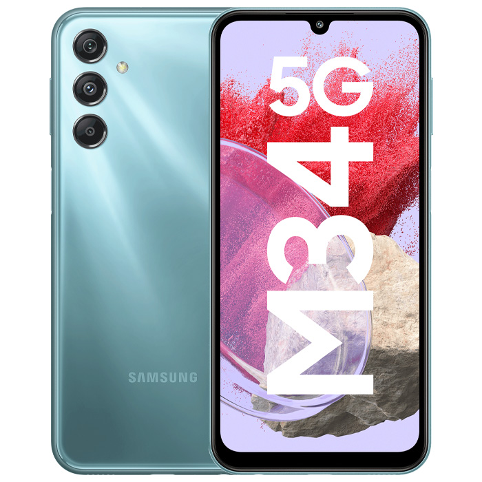 رنگ آبی گوشی موبایل سامسونگ Galaxy M34 5G