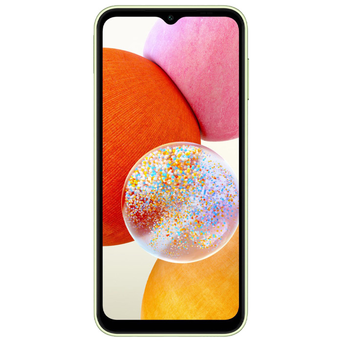 صفحه نمایش گوشی موبایل سامسونگ Galaxy A14 در رنگ سبز