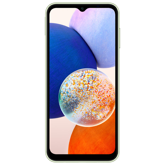 صفحه نمایش گوشی موبایل سامسونگ Galaxy A14 5G در رنگ سبز روشن