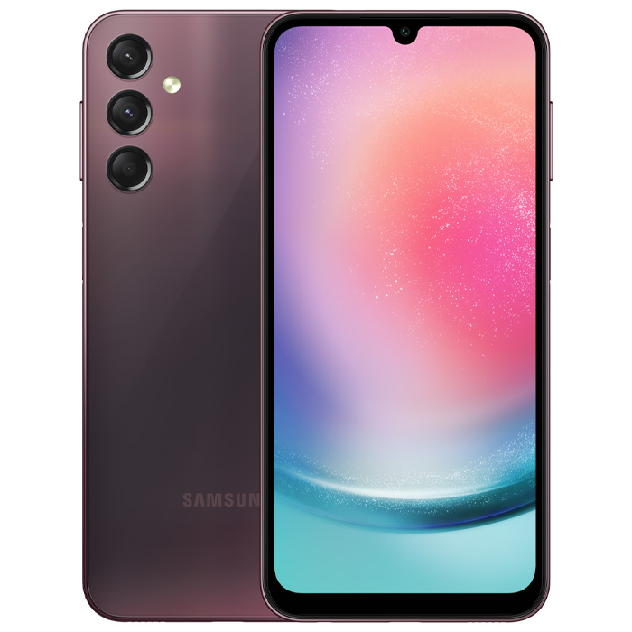 رنگ قرمز تیره گوشی موبایل سامسونگ Galaxy A24