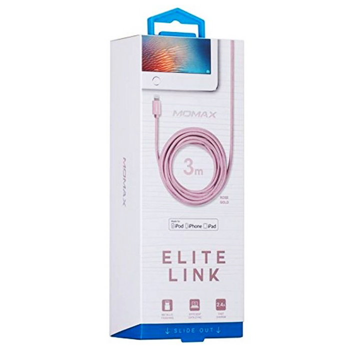 بسته‌بندی کابل مومکس لایتنینگ مدل Elite Link DL6 با طول 3 متر