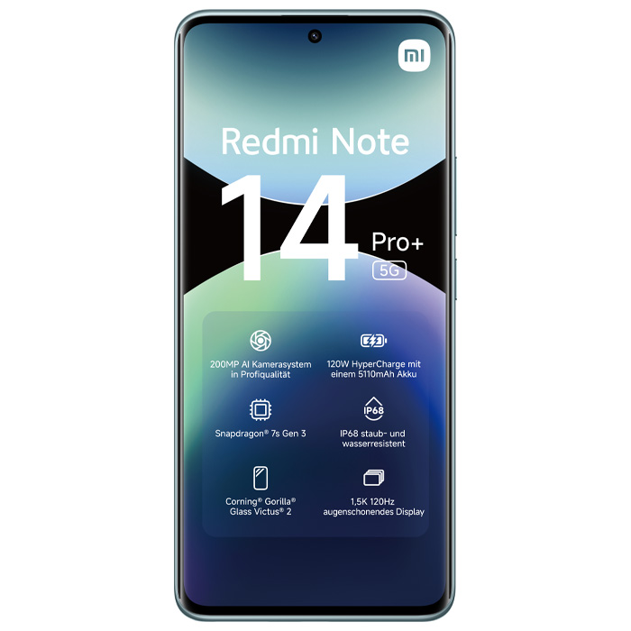صفحه نمایش گوشی موبایل شیائومی +Redmi Note 14 Pro در رنگ آبی