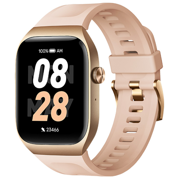 رنگ طلایی ساعت هوشمند شیائومی میبرو مدل Watch T2 XPAW012 با بند سیلیکونی