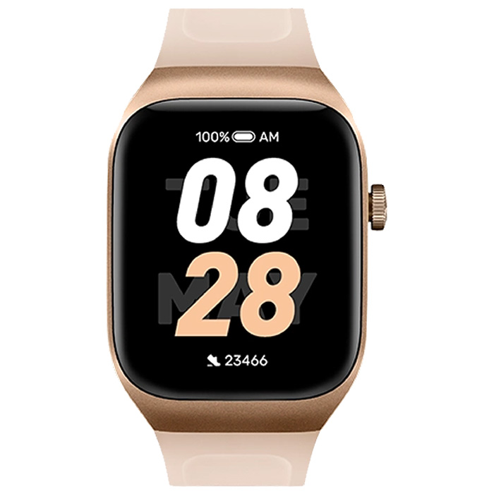 نمای روبرو ساعت هوشمند شیائومی میبرو مدل Watch T2 XPAW012 در رنگ طلایی