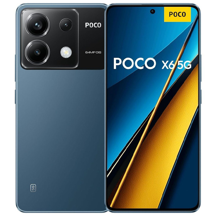 رنگ آبی گوشی موبایل شیائومی Poco X6 5G