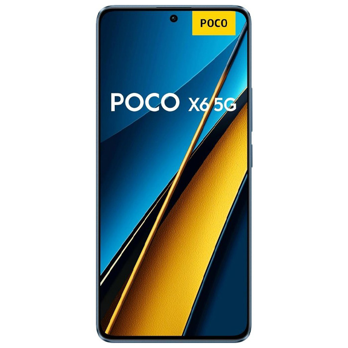 صفحه نمایش گوشی موبایل شیائومی Poco X6 5G در رنگ آبی