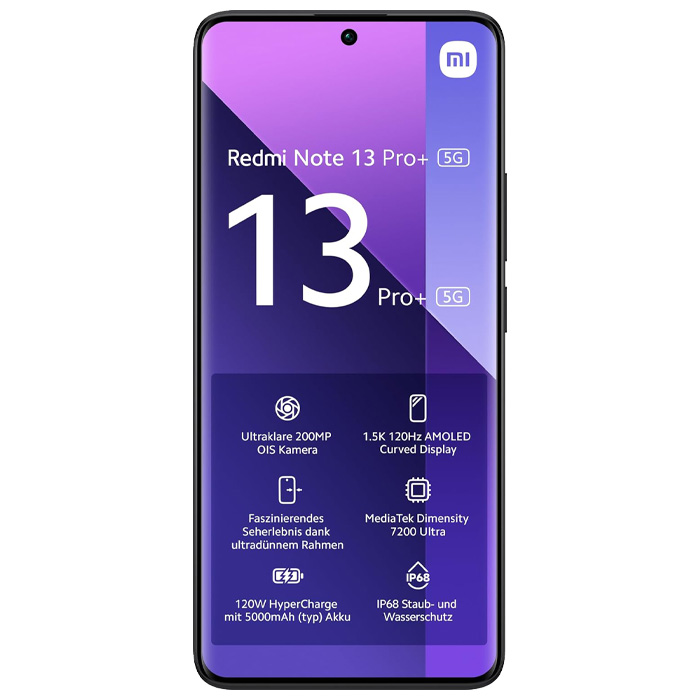 صفحه نمایش گوشی موبایل شیائومی +Redmi Note 13 Pro در رنگ مشکی