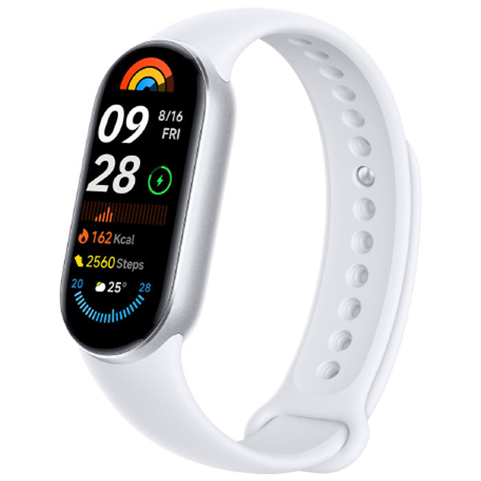 رنگ نقرهای مچ بند هوشمند شیائومی مدل Mi Smart Band 9 M2345B1
