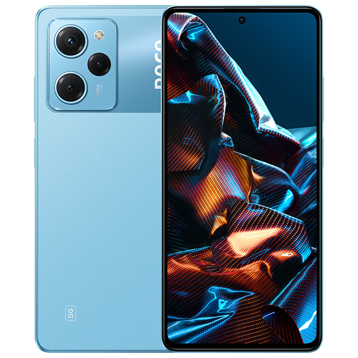 رنگ آبی گوشی موبایل شیائومی Poco X5 Pro 5G