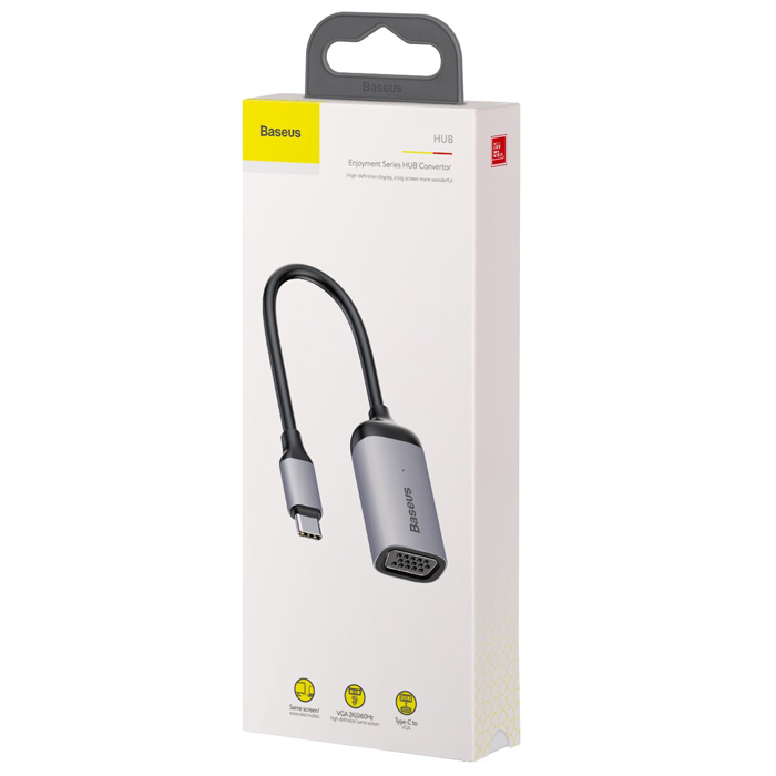 بسته‌بندی هاب بیسوس USB-C به VGA مدل Enjoyment Series CAHUB-V0G
