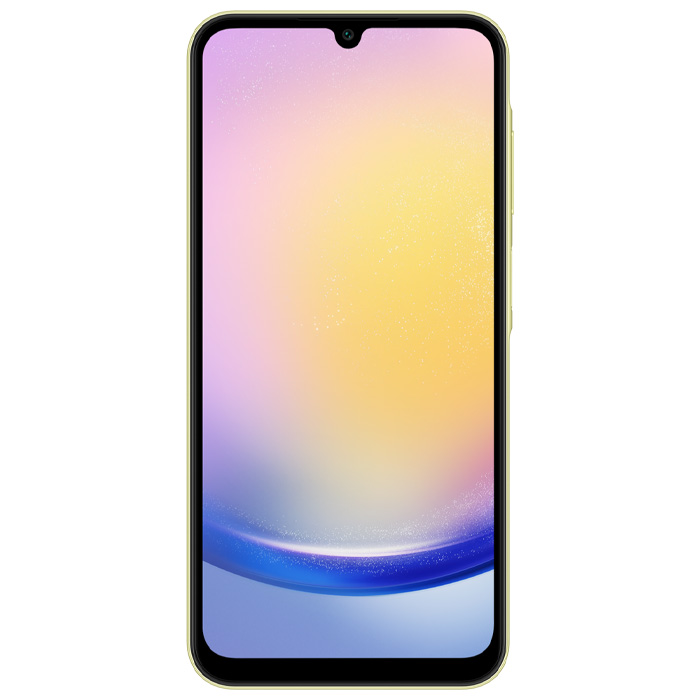 صفحه نمایش گوشی موبایل سامسونگ Galaxy A25 5G در رنگ زرد
