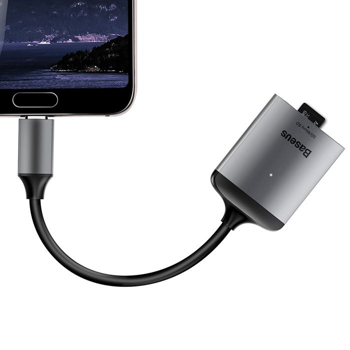 نحوه اتصال هاب بیسوس USB-C به کارت حافظه SD/TF مدل Enjoyment Series CAHUB-P0G