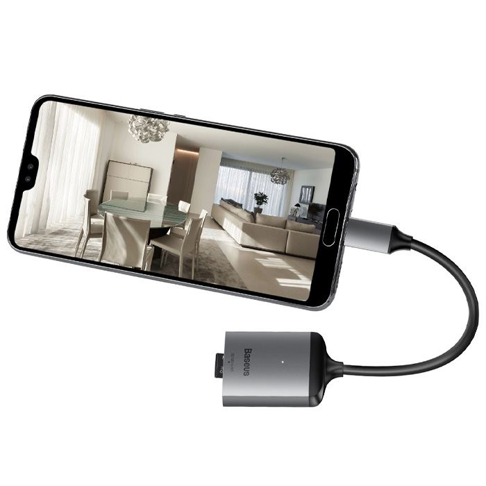 اتصال هاب بیسوس USB-C به کارت حافظه SD/TF مدل Enjoyment Series CAHUB-P0G به گوشی