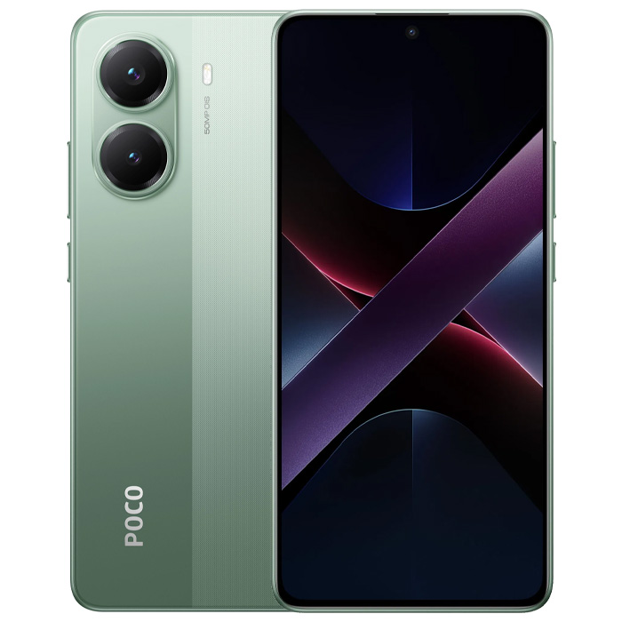 رنگ سبز گوشی موبایل شیائومی Poco X7 Pro 5G