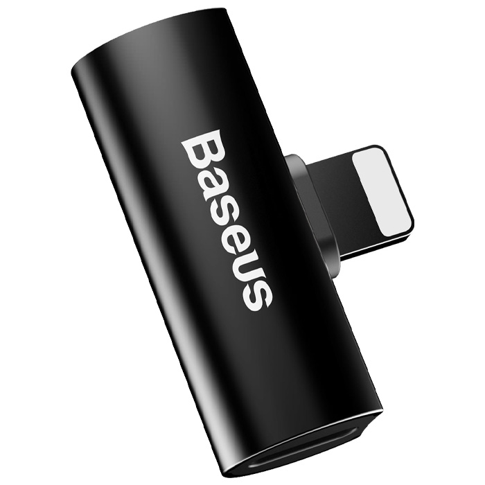 نمای کلی هاب بیسوس Lightning مدل iPhone Male To Dual iPhone Female CAL46-01 L46