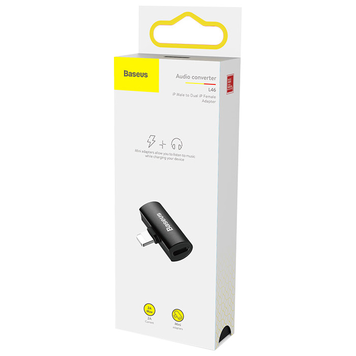 بسته‌بندی هاب بیسوس Lightning مدل iPhone Male To Dual iPhone Female CAL46-01 L46