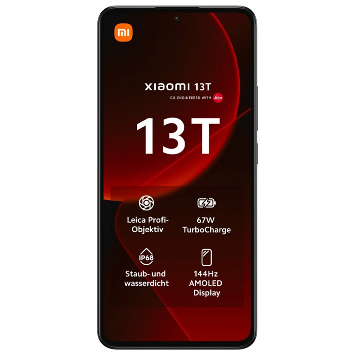 صفحه نمایش گوشی موبایل شیائومی Xiaomi 13T 5G در رنگ مشکی