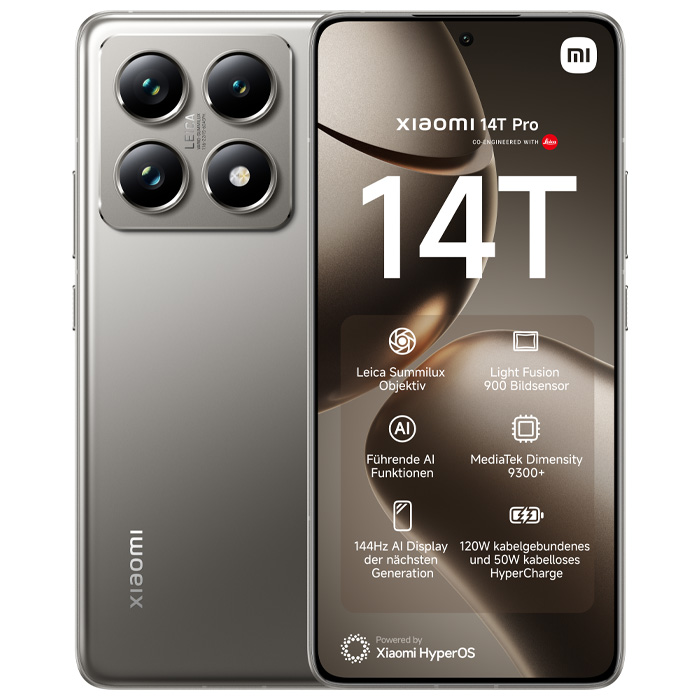 رنگ نقره ای گوشی موبایل شیائومی Xiaomi 14T Pro 5G