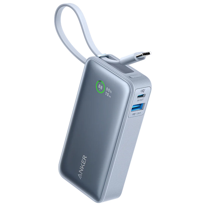 رنگ آبی پاوربانک انکر 30W مدل Nano Power Bank A1259