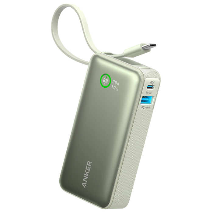 رنگ سبز پاوربانک انکر 30W مدل Nano Power Bank A1259