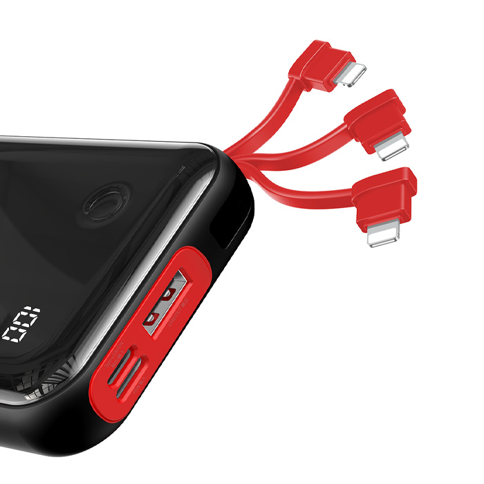 پاوربانک بیسوس 15W مدل PPXF-E09 Mini S Digital Display به همراه کابل متصل لایتنینگ