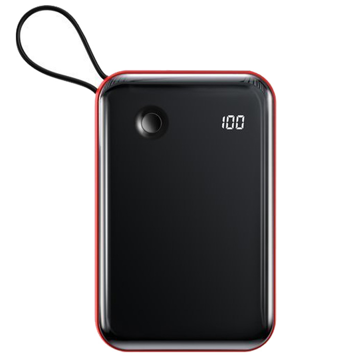 رنگ قرمز پاوربانک بیسوس 15W مدل PPXF-E09 Mini S Digital Display