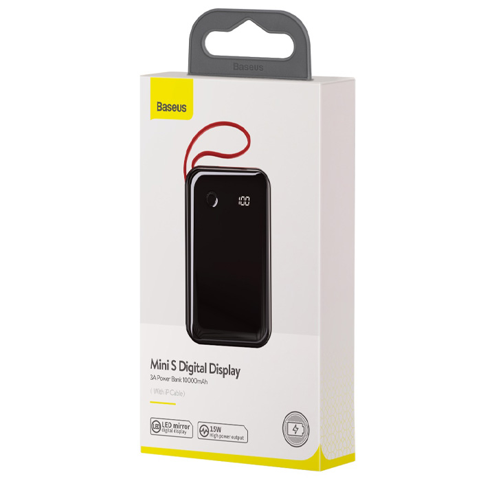 بسته‌بندی پاوربانک بیسوس 15W مدل PPXF-E09 Mini S Digital Display