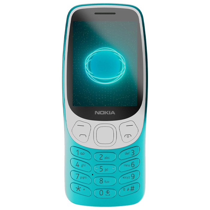 نمای روبرو گوشی موبایل نوکیا Nokia 3210 4G 2024 (TA-1618) در رنگ آبی